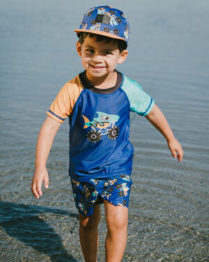 T-shirt maillot UV bleu camion