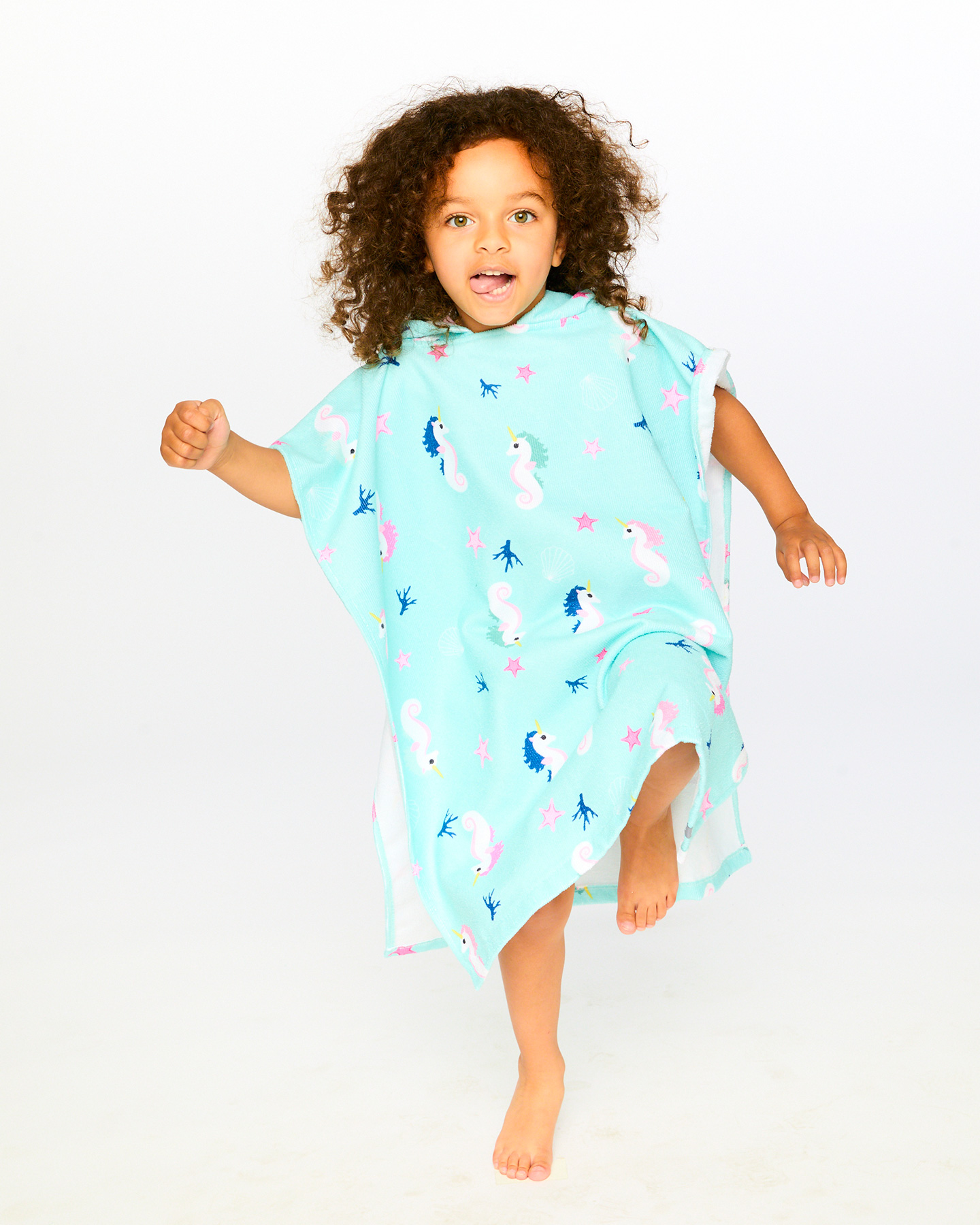 Serviette de plage avec capuchon hippocampes