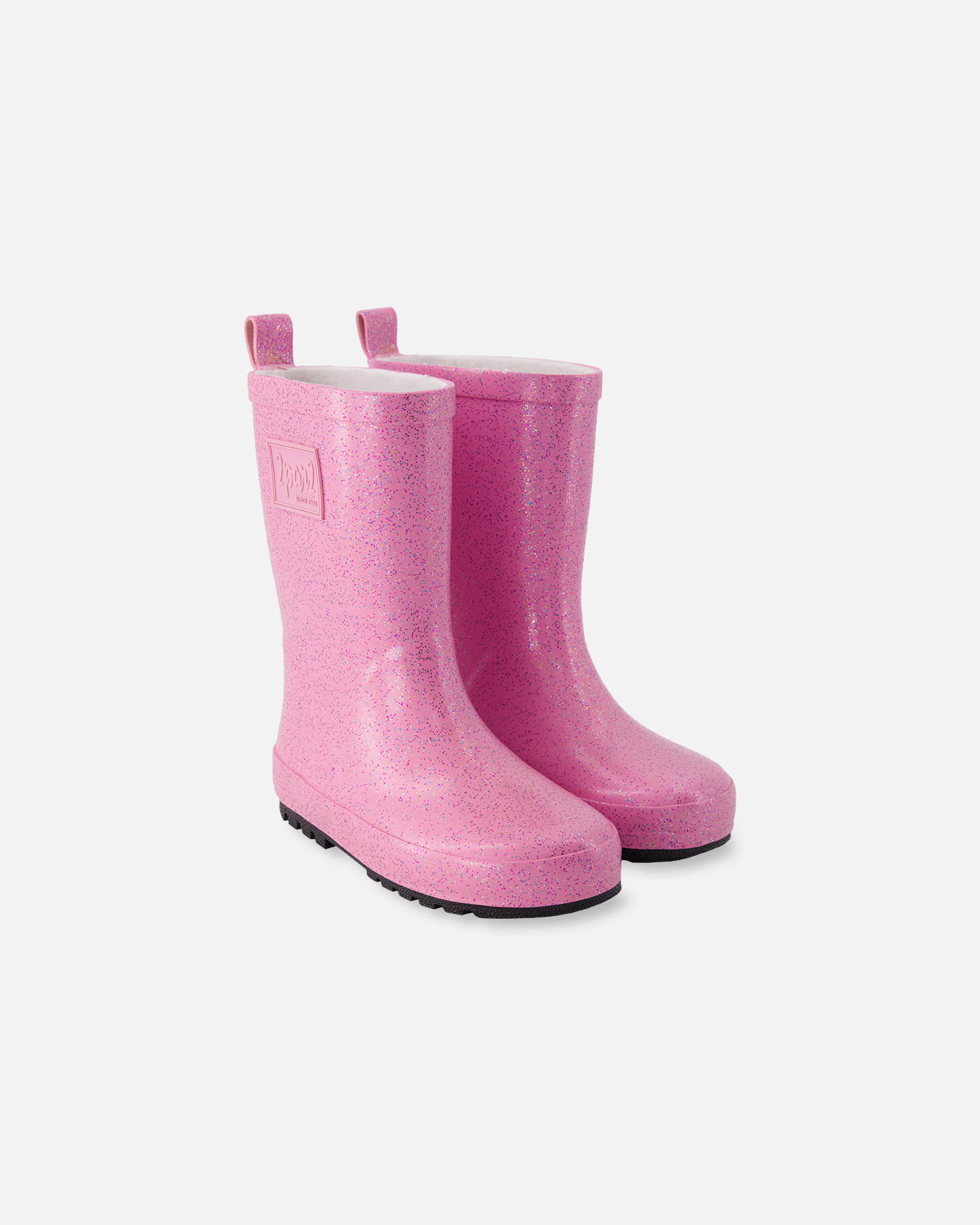 Bottes de pluie rose pailleté