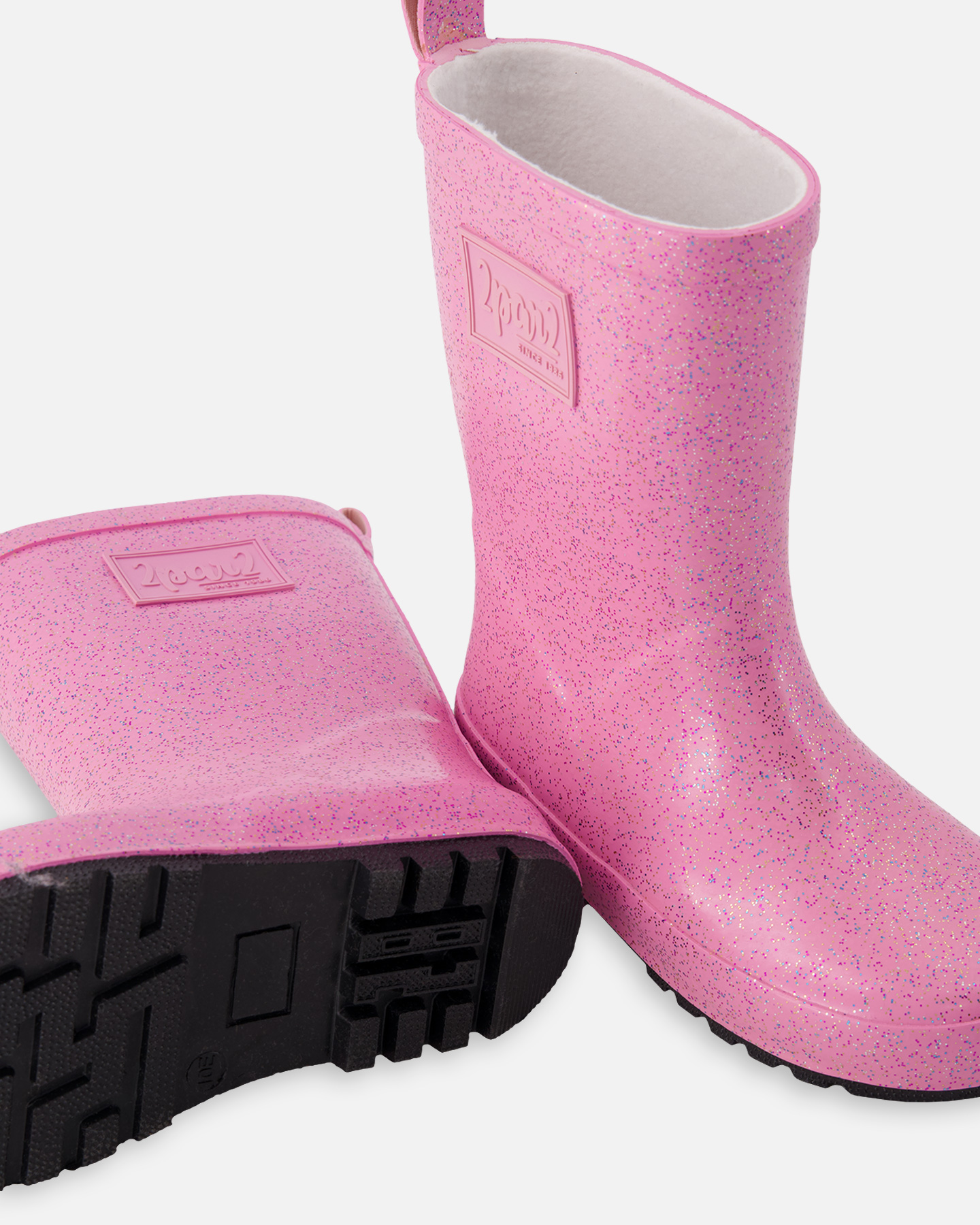 Bottes de pluie rose pailleté – Image 3