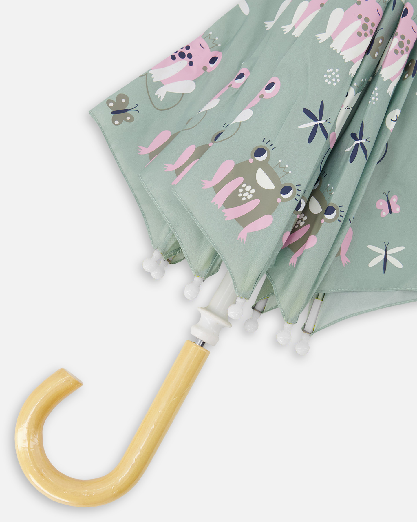 Parapluie vert imprimé grenouilles, change de couleur. – Image 4