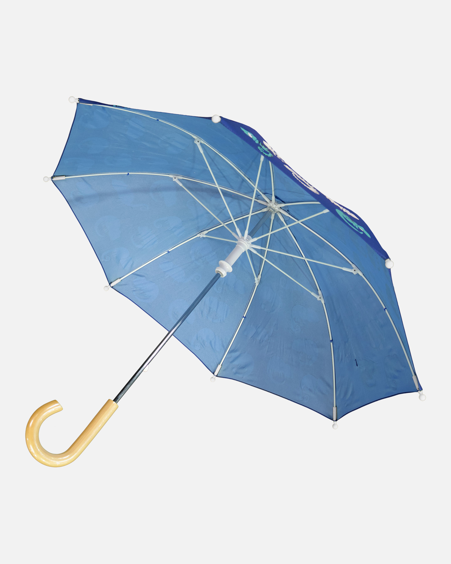 Parapluie bleu imprimé caméléons, change de couleur. – Image 3