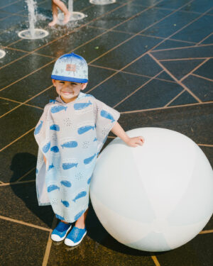 Serviette de plage avec capuchon baleine