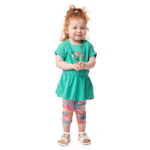 NANO ÉTÉ 24 BÉBÉ FILLE MON ÉLÉPHANT D ASIE ENSEMBLE TUNIQUE ET LEGGING IMPRIMÉ