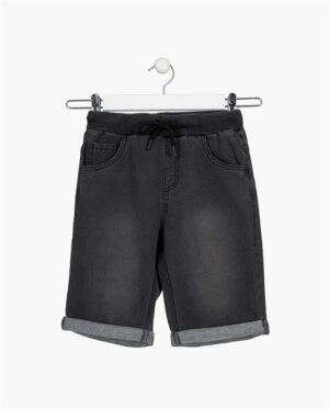 LOSAN PRINTEMPS GARÇON SHORT EN JEANS MOU NOIR 8 À 16 ANS