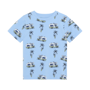 Minymo t-shirt bleu camping