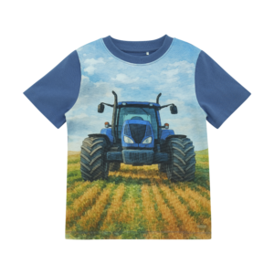 Minymo t-shirt tracteur bleu