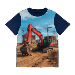 Minymo t-shirt tracteur pelle mécanique marine