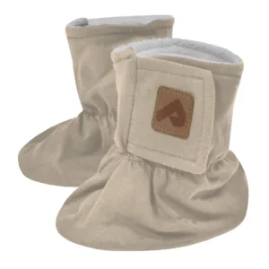 PERLIMPINPIN Pantoufles de coton doublées en polar - Latté