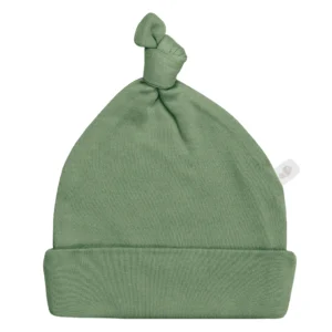 PERLIMPINPIN Bonnet pour nouveau-né en bambou 1-3 mois - Vert chasseur