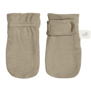 PERLIMPINPIN Mitaines anti-égratignures en bambou pour nouveau-né - Taupe
