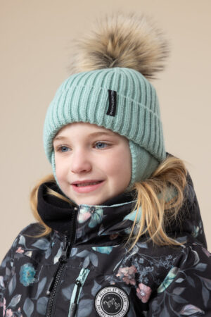 Tuque en tricot menthe