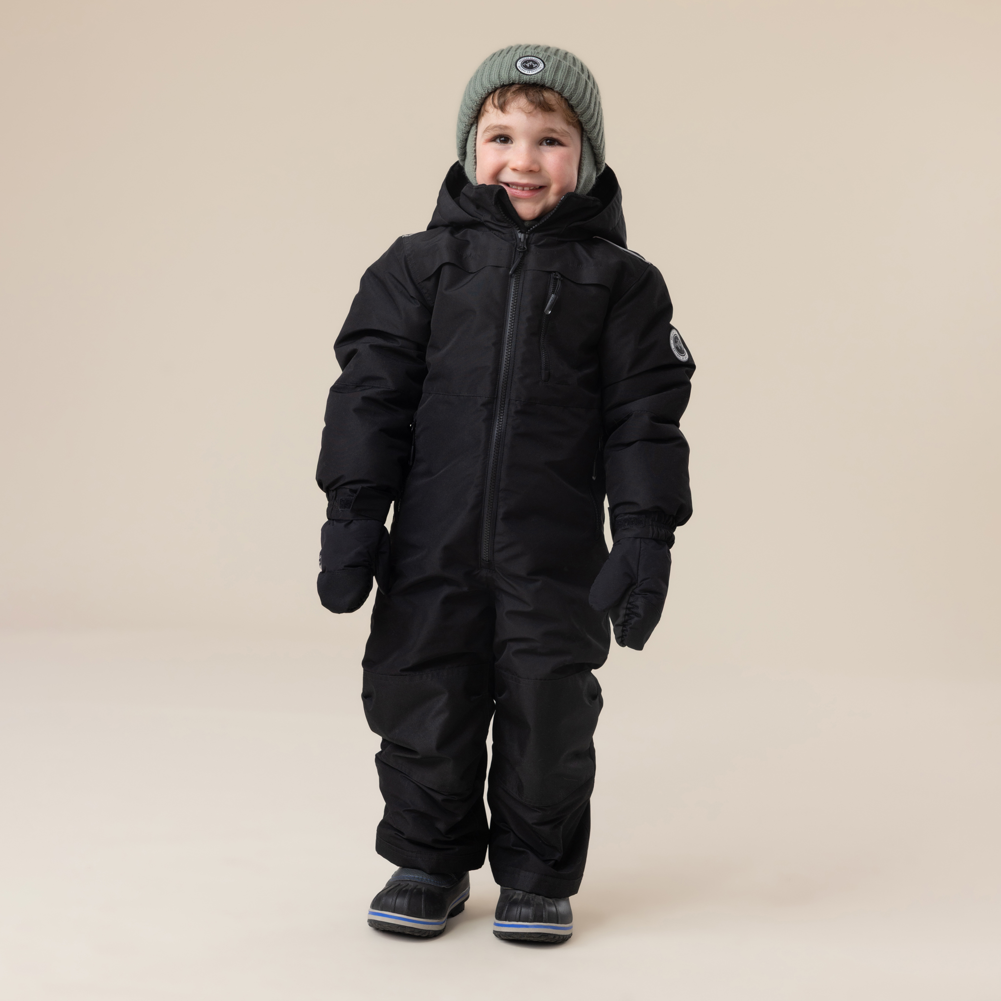 Habit de neige une pièce noir uni – Image 3