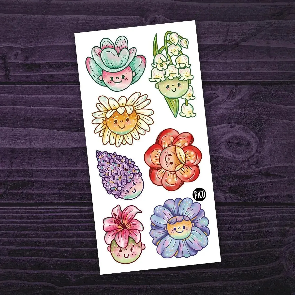 394-Fille-fleur--tatouages2x4 - Boutique Madijade